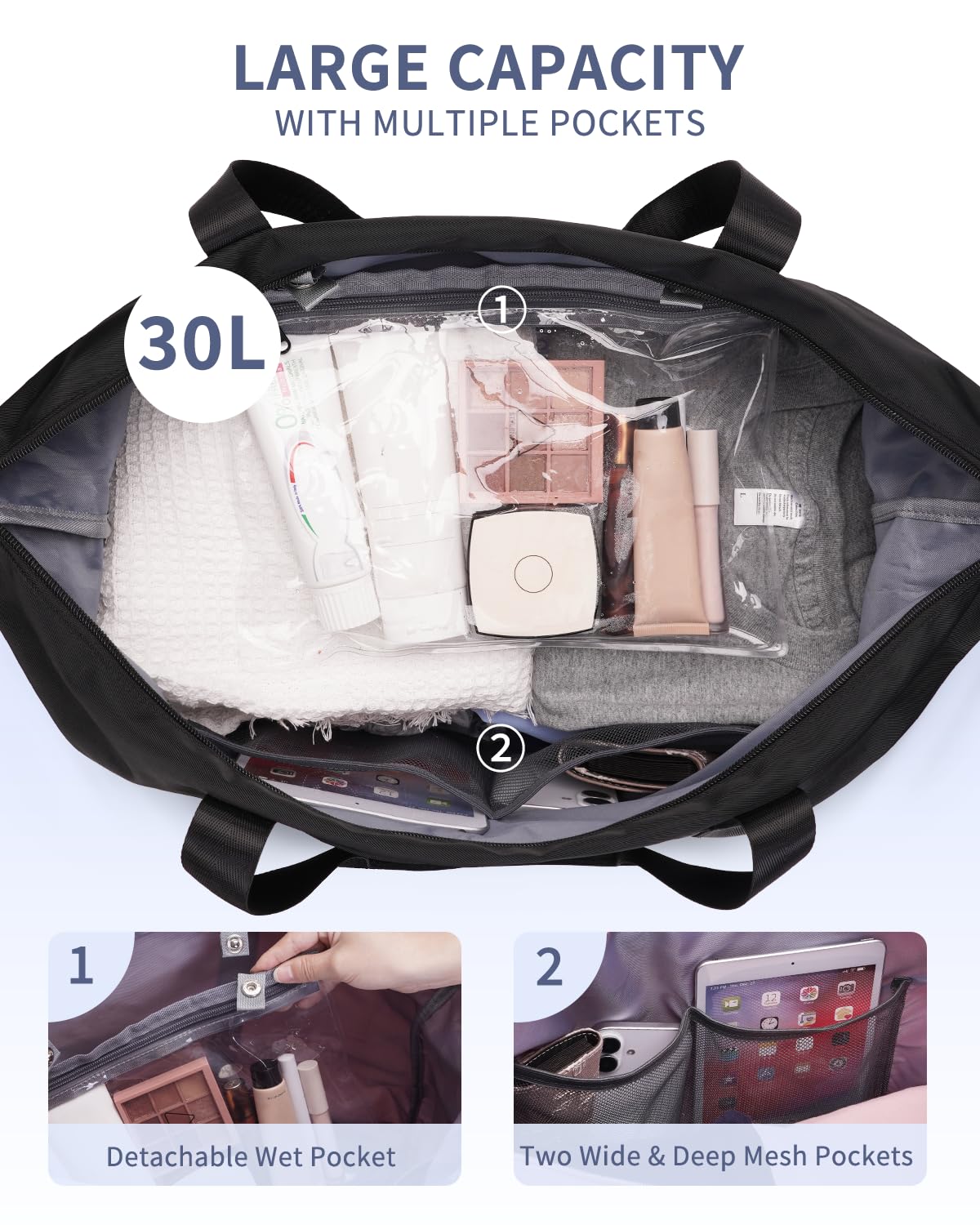 ECOHUB 17'' Travel Backpack For Women Men and Spirit Airlines Personal Item Bag 18x14x8 - Image 7