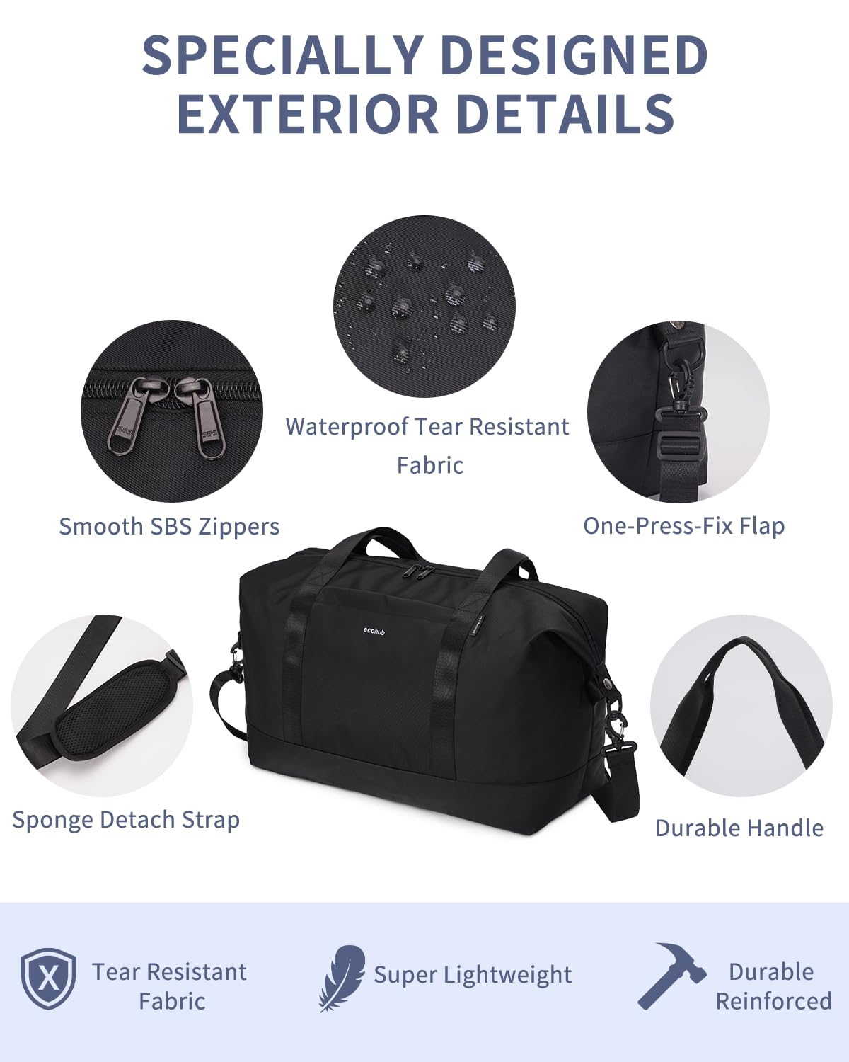 ECOHUB 17'' Travel Backpack For Women Men and Spirit Airlines Personal Item Bag 18x14x8 - Image 8