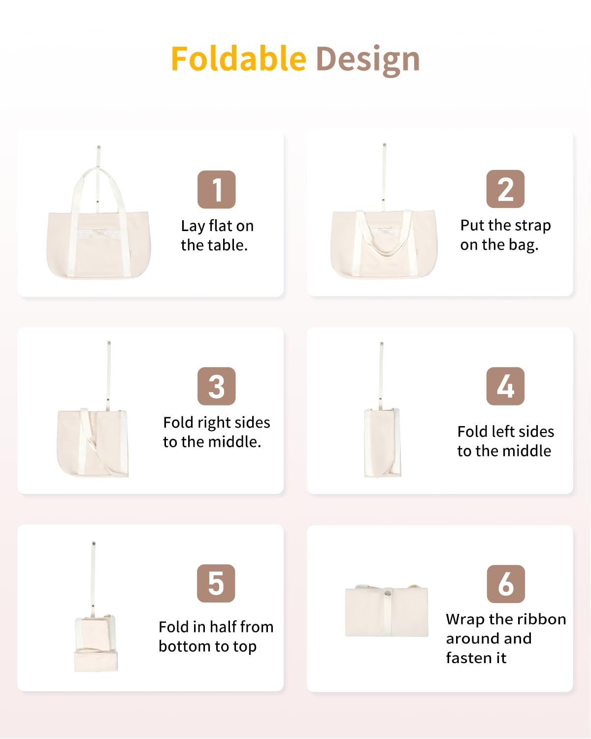 ECOHUB Lace Bows Canvas Tote Bag for Women, Suitable for Birthday, Beach, Wedding, Honeymoon - Image 5