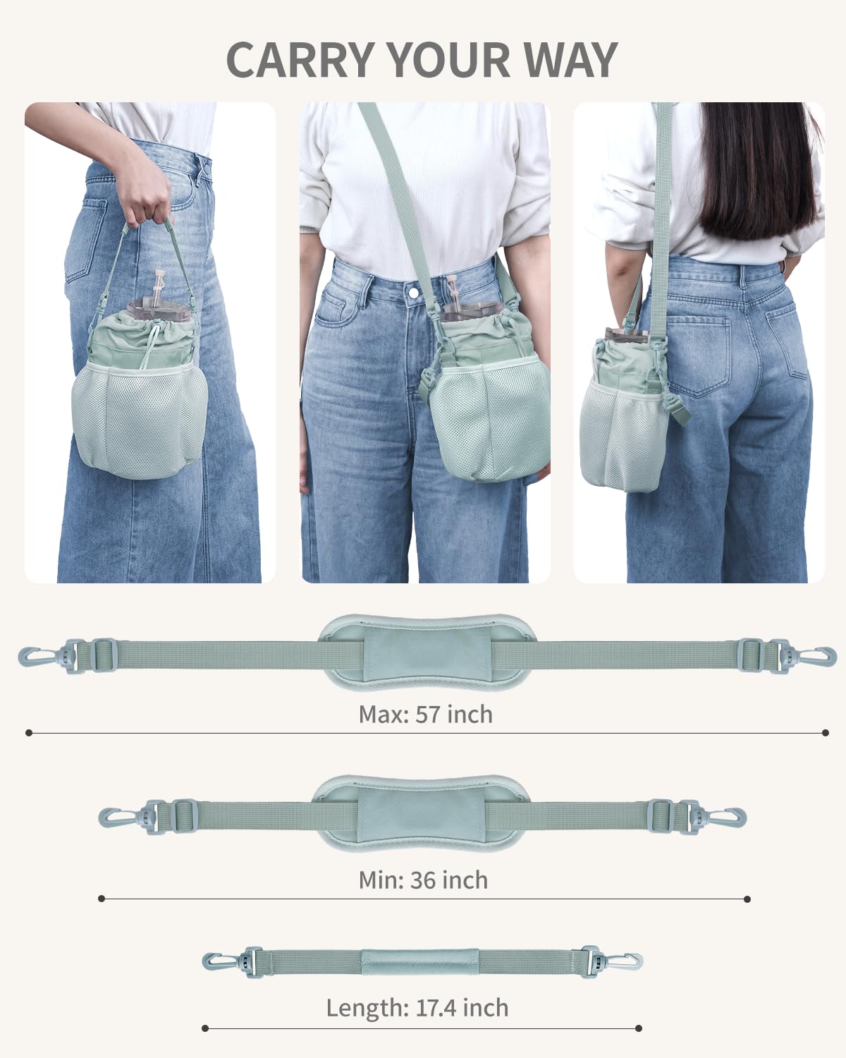 ECOHUB Water Bottle Holder & Travel Backpack - Stanley Cup 40oz Tumbler Carrier with Strap and 18x14x8 Spirit Airlines Approved Personal Item Backpack, Multi-Pocket, USB Charging Hole - Image 9